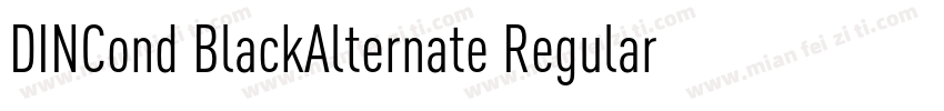 DINCond BlackAlternate Regular字体转换